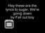 Fall out boy lyrics Suger...